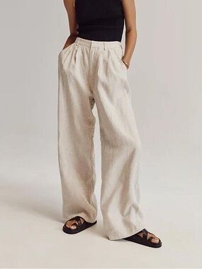Dissh Norah Natural Linen Pant Sz 4
